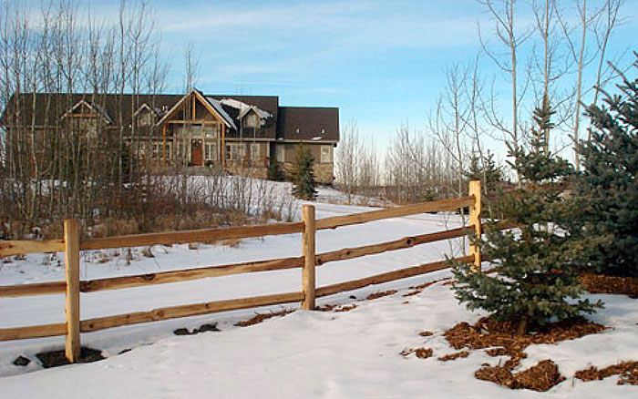 8' 3-rail fence