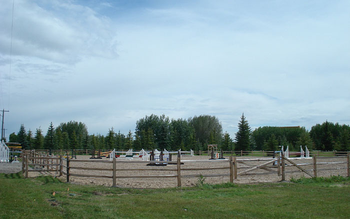 Riding Arena from 3-rail fencing