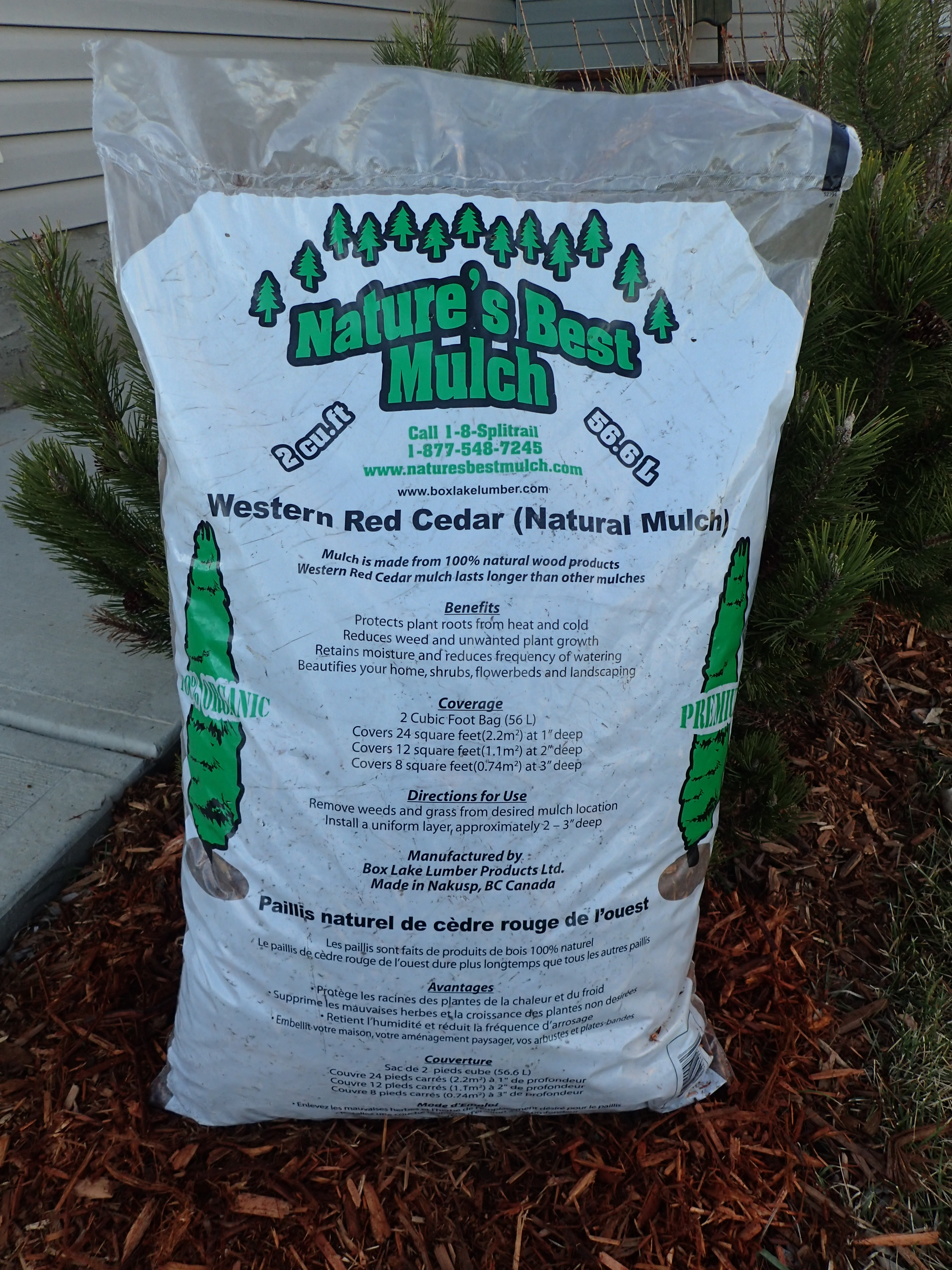 Cedar Mulch Bales Coverage