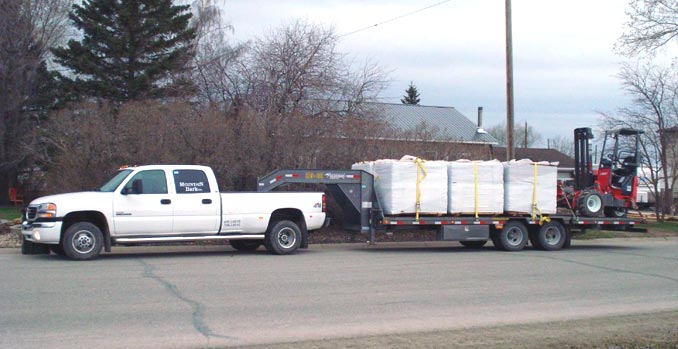 White Truck and Trailer